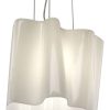 Artemide Suspensions | Suspension Logico Mini Verre Blanc / Simple - L 24 Cm - Artemide