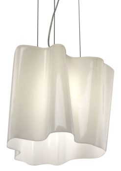 Artemide Suspensions | Suspension Logico Mini Verre Blanc / Simple - L 24 Cm - Artemide