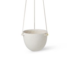 Ferm Living Pots Et Plantes | Pot Suspendu Speckle Large Ceramique Blanc / Gres - O 20,5 X H 14,5 Cm - Ferm Living