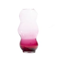 Fundamental Berlin Vases | Vase Muse Large Verre Rose Violet / Cristal De Boheme - O 15 X H 31 Cm - Fundamental Berlin