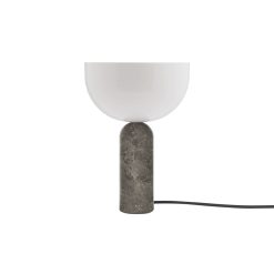 NEW WORKS Lampes De Table | Lampe De Table Kizu Small Pierre Gris / Base Marbre - H 35 Cm - New Works