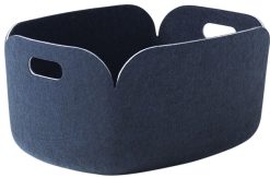 Muuto Paniers Et Petits Rangements | Panier Restore Tissu Bleu / 35 X 48 Cm - Feutre 100% Recycle - Muuto