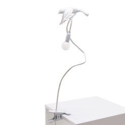 Seletti Lampes De Table | Spot A Pince Sparrow / Taking Off Plastique Blanc - Seletti