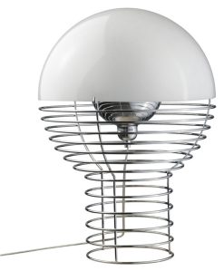 Verpan Lampes De Table | Lampe De Table Wire Metal Plastique Blanc / H 54 Cm - Panton 1972 - Verpan