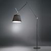 Artemide Lampadaires | Lampadaire Tolomeo Mega Metal Tissu Noir / O 42 Cm - H 148 A 327 Cm - Artemide