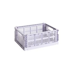 Hay Paniers Et Petits Rangements | Panier Colour Crate Plastique Violet Medium / 26,5 X 34,5 Cm - Recycle - Hay