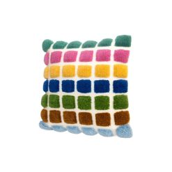 COLORTHERAPIS Deco Textile | Coussin Tetris / 45 X 45 Cm - Laine Tissee Main - Colortherapis