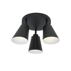 It's about Romi Plafonniers | Plafonnier Spot Orientable Bremen Metal Noir / 3 Spots - Rond O 30 Cm - It'S About Romi