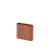 Muuto Vases | Vase Ridge Small Ceramique Orange Marron / H 16,5 Cm - Muuto