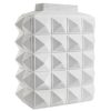 Jonathan Adler Vases | Vase Charade Block Studded Ceramique Blanc / Porcelaine - H 33 Cm - Jonathan Adler