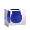 Jonathan Adler Vases | Vase Bel Air Mini Scoop Plastique Bleu / Carre L 10 Cm - Jonathan Adler