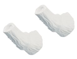 Domestic Portemanteaux Et Pateres | Patere Petite Branche Ceramique Blanc / Lot De 2 - Domestic