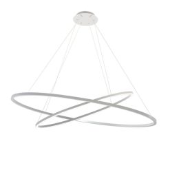 Nemo Suspensions | Suspension Ellisse Double Led Metal Blanc / O 135 Cm - Nemo