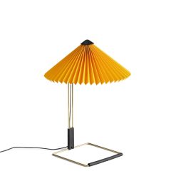 Hay Led | Lampe De Table Matin Small Led Tissu Jaune / H 38 Cm - Hay