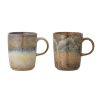 Bloomingville Tasses Et Mugs | Mug Dahlia Ceramique Marron / Set De 2 - Gres - Bloomingville