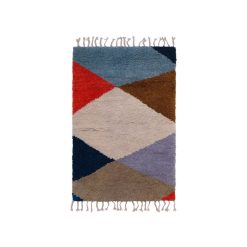 Ferm Living Deco Textile | Tapis Harlequin Tissu Multicolore / 80 X 120 Cm - Laine Nouee Main - Ferm Living