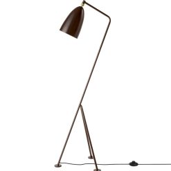 Gubi Lampadaires | Lampadaire Grashoppa Metal Marron / Grossman- Reedition 1947 - Gubi