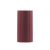 Normann Copenhagen Bougeoirs, Photophores | Bougie Bloc Grooved Cire Rouge / Rainuree - O 7 X H 14 Cm - Normann Copenhagen