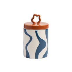 & klevering Boites Et Conservation | Boite Liquid Ceramique Bleu / O 10.5 X H 18 Cm - & Klevering