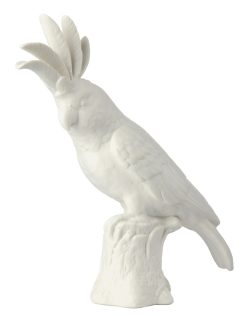 Pols Potten Objets Deco Et Cadres-Photos | Decoration Cacatoes Ceramique Blanc / Porcelaine - H 33 Cm - Pols Potten