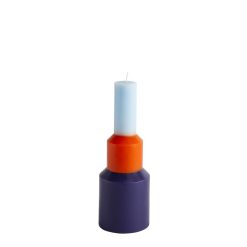 Hay Bougeoirs, Photophores | Bougie Pillar Medium Cire Bleu / O 9 X H 25 Cm - Hay