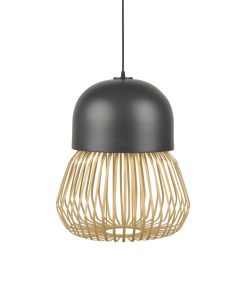 Forestier Suspensions | Suspension Anemos Medium Ceramique Bois / O 39 X H 47 Cm - Bambou - Forestier