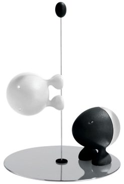 Alessi Sel, Poivre Et Huile | Ensemble Saliere Et Poivriere Lilliput Plastique Noir Blanc - Alessi