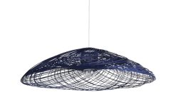 Forestier Suspensions | Suspension Satelise S Fibre Vegetale Bleu / Rotin - O 45 Cm - Forestier