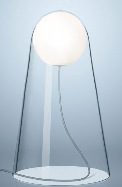 Foscarini Led | Lampe De Table Satellight Led Verre Blanc Transparent / Souffle Bouche - Foscarini