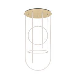 Petite Friture Suspensions | Suspension Unseen Led Plastique Blanc / Chandelier - O 100 X H 210 Cm - Petite Friture