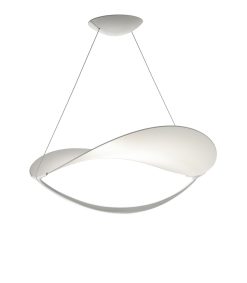 Foscarini Suspensions | Suspension Plena Led Tissu Blanc / Tissu - O 70 Cm / Non Dimmable - Foscarini