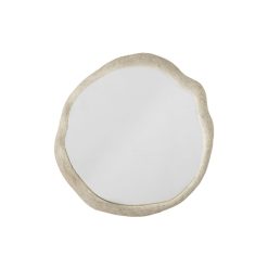 Bloomingville Miroirs | Miroir Mural Cillia Plastique Beige / O 41 Cm - Polyresine Effet Pierre - Bloomingville