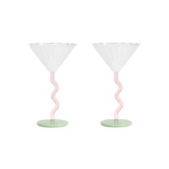 & klevering Verres | Coupe A Champagne Bold Verre Multicolore / Set De 2 - 15 Cl - & Klevering