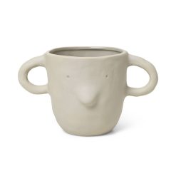 Ferm Living Pots Et Plantes | Pot De Fleurs Mus Xl Ceramique Beige / Gres - H 15 Cm - Ferm Living