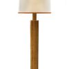 Maison Sarah Lavoine Lampadaires | Lampadaire Riviera Tissu Blanc Bois Naturel / Rotin & Coton - H 155 Cm - Maison Sarah Lavoine