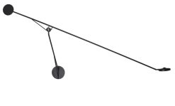 DCW Éditions Led | Applique Aaro Led Metal Noir / L 155 Cm - Bras Mobile - Dcw Editions