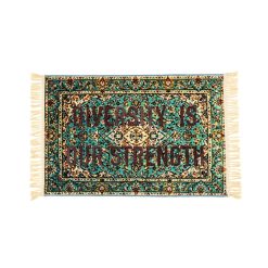 Seletti Deco Textile | Tapis Burnt - Diversity Tissu / 80 X 120 Cm - Inscription Obtenue Par Combustion - Seletti