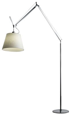 Artemide Lampadaires | Lampadaire Tolomeo Mega Metal Papier Beige / O 36 Cm - H 148 A 327 Cm - Artemide