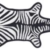 Jonathan Adler Linge De Bain | Tapis De Bain Zebra Tissu Blanc Noir / Reversible - 112 X 79 Cm - Jonathan Adler