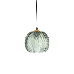 Bloomingville Suspensions | Suspension Adar Verre Vert / O 22 Cm - Verre Texture - Bloomingville