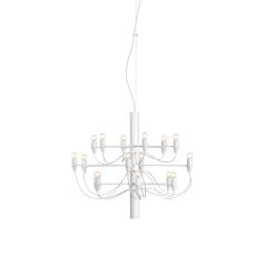 Flos Suspensions | Suspension 2097 Metal / 18 Ampoules Transparentes Incluses - O 69 Cm/ Gino Sarfatti, 1958 - Flos