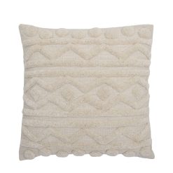 Bloomingville Deco Textile | Coussin Novara Tissu Beige / 50 X 50 Cm - Motifs Tuftes - Bloomingville