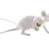 Seletti Kids | Lampe De Table Mouse Lie Down #3/ Souris Allongee Plastique Blanc - Seletti