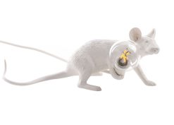 Seletti Kids | Lampe De Table Mouse Lie Down #3/ Souris Allongee Plastique Blanc - Seletti