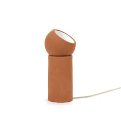 Serax Lampes De Table | Lampe De Table Terra Medium Ceramique / O 16,5 X H 39 Cm - Terracotta / Spot Orientable - Serax