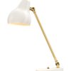 Louis Poulsen Led | Lampe De Table Vl38 Led Metal Blanc Or / Laiton - Reedition 1940 - Louis Poulsen