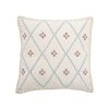 Bloomingville Deco Textile | Coussin Aiko Tissu Blanc / 45 X 45 Cm - Motifs Brodes - Bloomingville