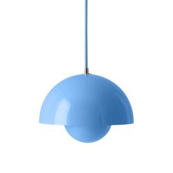 &tradition Suspensions | Suspension Flowerpot Vp1 Metal Bleu / O 23 Cm - By Verner Panton, 1968 - &Tradition