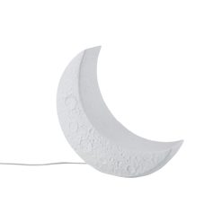 Seletti Kids | Lampe De Table My Tiny Moon Ceramique Blanc / L 36,9 X H 33 Cm - Seletti