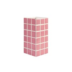 & klevering Vases | Vase Tile Small Ceramique Rose / 10.5 X 10.5 X 21 Cm - & Klevering